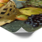 Poster Monet - Nature morte avec fleurs et fruits (Coin)