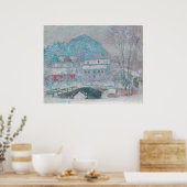 Poster Monet - Norvège, Village de Sandviken dans la neig (Cuisine)