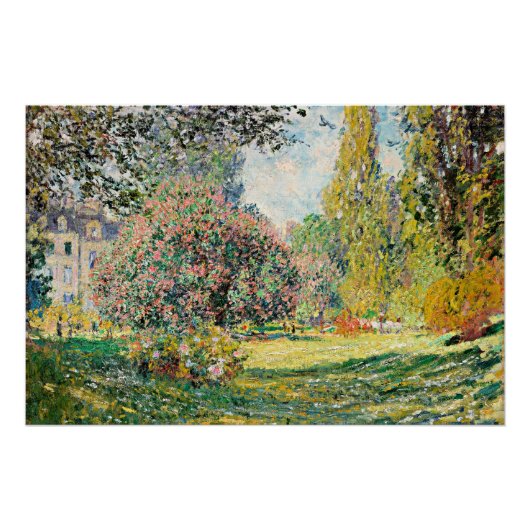 Poster Monet - Paysage, Le Parc Monceau, (Devant)