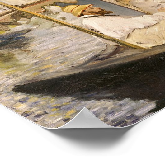 Poster Monet Peinture dans son Studio Boat | Édouard Mane (Coin)