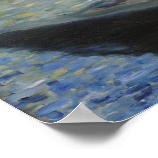 Poster Monet Peinture sur son Studio Boat par Manet (Coin)