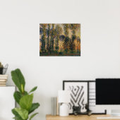Poster Monet - Peupliers à Giverny 1888 (Bureau à domicile)