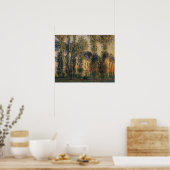 Poster Monet - Peupliers à Giverny 1888 (Cuisine)