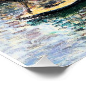 Poster Monet - Pont à Argenteuil le jour gris (Coin)