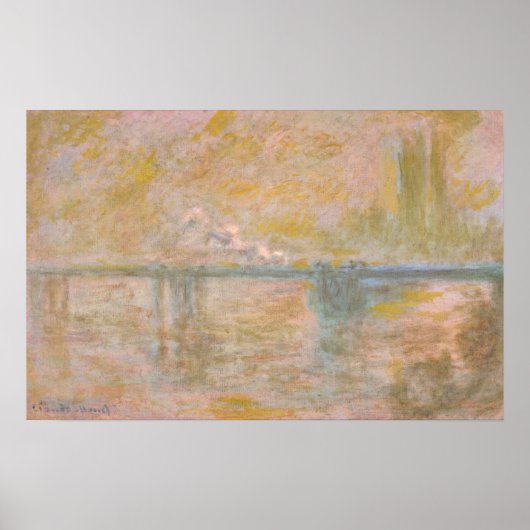 Poster Monet - Pont Charing Cross À Londres (Devant)
