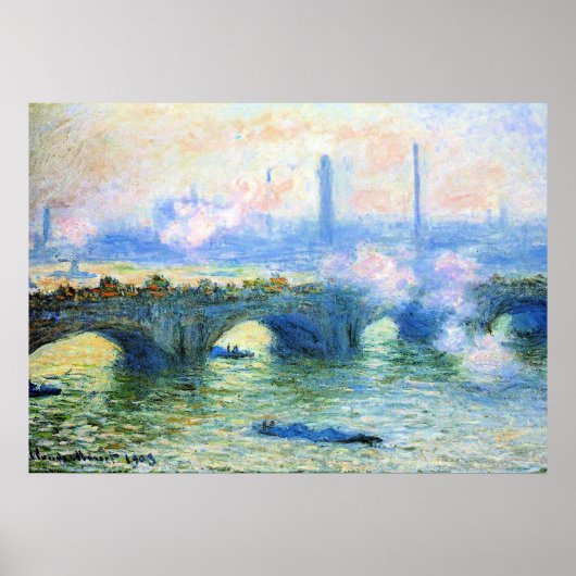 Poster Monet - Pont de Waterloo, Londres, (Devant)