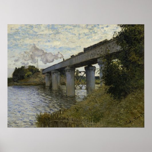 Poster Monet - Pont Ferroviaire À Argenteuil (Devant)