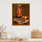 Poster Monet - Pot de Pêches (Cuisine)