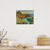 Poster Monet - Près de Monte Carlo, célèbre peinture, (Cuisine)