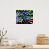 Poster Monet Purple Water Lilies (Cuisine)