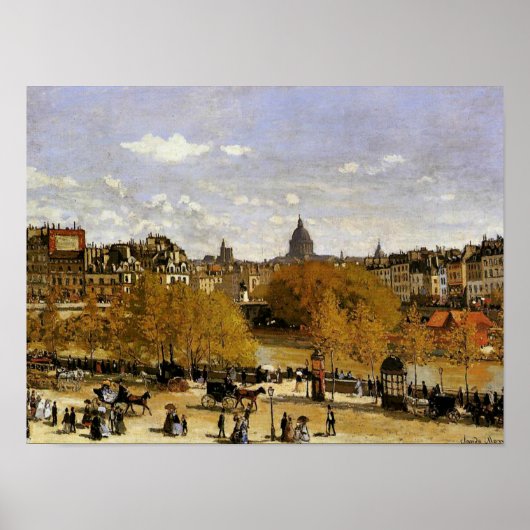Poster Monet - Quai du Louvre, fine art painting (Devant)