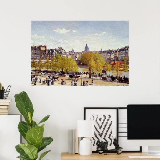 Poster Monet - Quai du Louvre, Paris, (Bureau à domicile)
