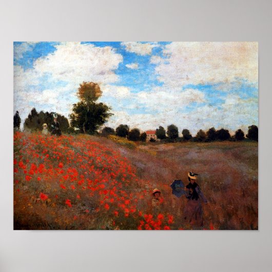 Poster Monet Red Poppy Field Fine Art Print (Devant)