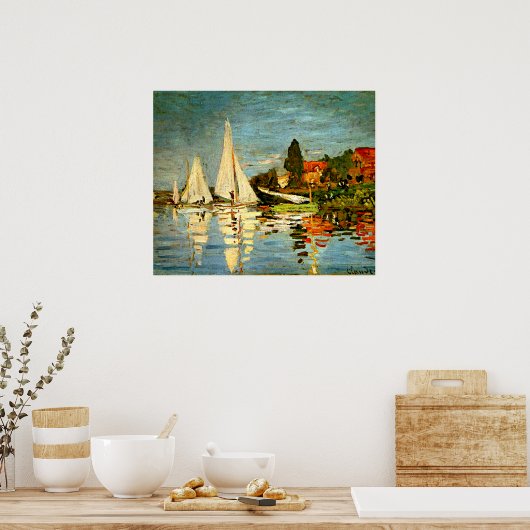 Poster Monet, Regattas à Argenteuil (Cuisine)