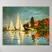 Poster Monet, Regattas à Argenteuil (Devant)