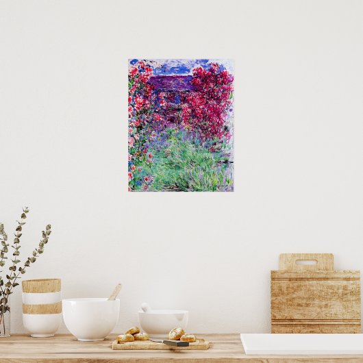 Poster Monet Rose (Cuisine)