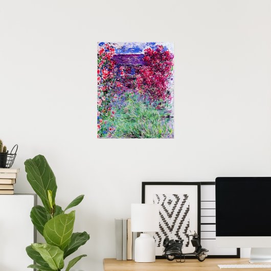 Poster Monet Rose (Bureau à domicile)