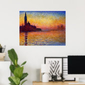 Poster Monet - San Giorgio Maggiore à Dusk (Bureau à domicile)