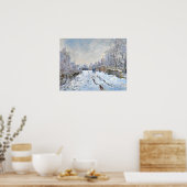 Poster Monet - Scène de neige à Argenteuil (Cuisine)