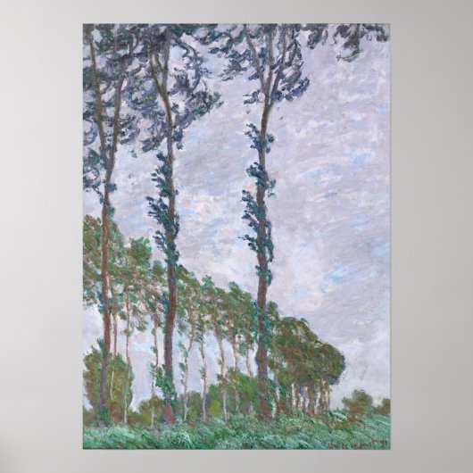 Poster Monet - Série de l'Effet de Vent des Peupliers (Devant)