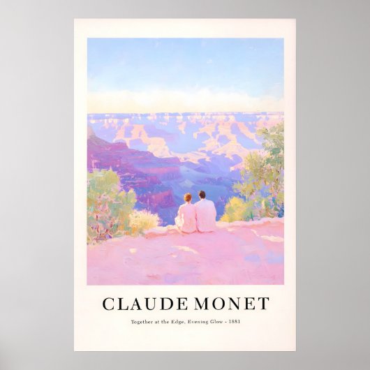 Poster Monet Style Grand Canyon Print French Pastel Wall (Devant)