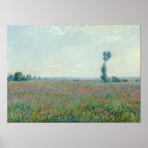 Poster Monet, terrain de pavot