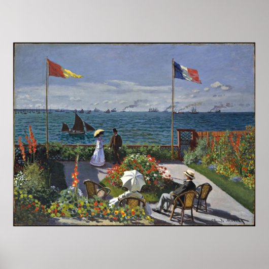 Poster Monet - Terrasse à Sainte Adresse (Devant)