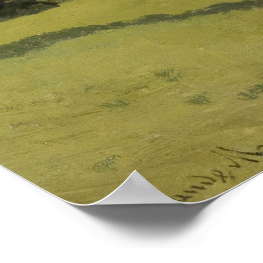 Poster Monet - Train À La Campagne (Coin)