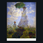 Poster Monet Umbrella par Claude Monet<br><div class="desc">Ce tableau intitulé Monet Umbrella de Claude Monet est réalisé par le célèbre artiste Claude Monet. A propos de Claude Monet Claude Monet a été le fondateur du style de peinture impressionniste français ; Monet Umbrella de Claude Monet est le praticien le plus cohérent et le plus prolifique de la...</div>