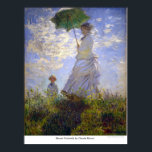 Poster Monet Umbrella par Claude Monet<br><div class="desc">Ce tableau intitulé Monet Umbrella de Claude Monet est réalisé par le célèbre artiste Claude Monet. A propos de Claude Monet Claude Monet a été le fondateur du style de peinture impressionniste français ; Monet Umbrella de Claude Monet est le praticien le plus cohérent et le plus prolifique de la...</div>