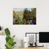 Poster Monet - Un coin du jardin à Montgeron (Bureau à domicile)