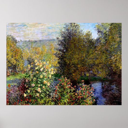Poster Monet - Un coin du jardin à Montgeron (Devant)