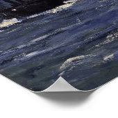 Poster Monet - Un paysage marin avec navires au clair de (Coin)