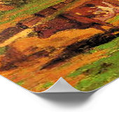 Poster Monet - Une cour de ferme en Normandie, (Coin)