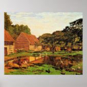 Poster Monet - Une cour de ferme en Normandie, (Devant)
