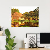 Poster Monet - Une ferme en Normandie (Bureau à domicile)
