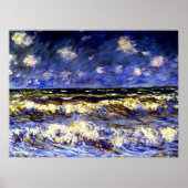 Poster Monet - Une Mer Orageuse, (Devant)