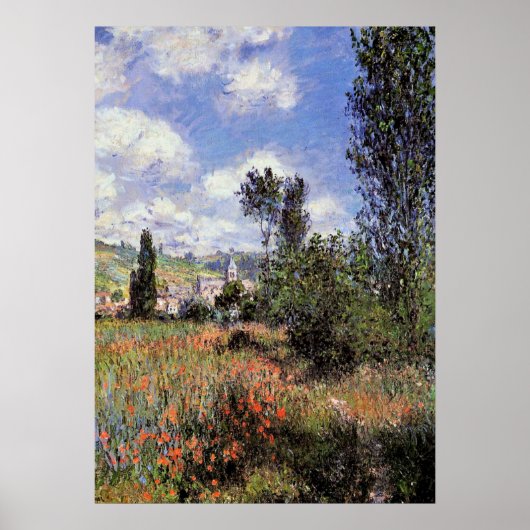 Poster Monet - Voie dans les champs de pavot (Devant)
