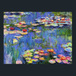 Poster Monet - Water Lilies, 1916,<br><div class="desc">Claude Monet célèbre peinture,  Water Lilies 1916</div>