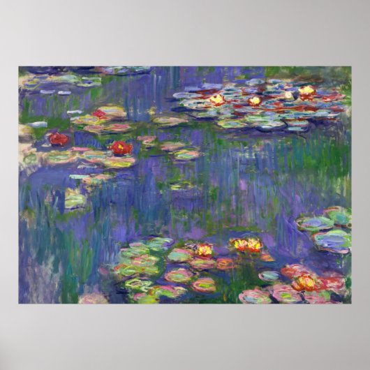 Poster Monet Water Lilies Chef-d'oeuvre Peinture (Devant)