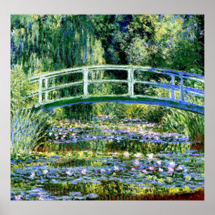 Poster Monet - Water Lily Pond & Japanese Bridge
