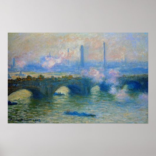 Poster Monet : Waterloo Bridge à Londres par Claude Monet (Devant)