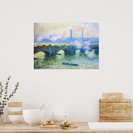 Poster Monet - Waterloo Bridge, London, (Cuisine)