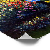 Poster Monet Woman avec un parasol dans le jardin (Coin)