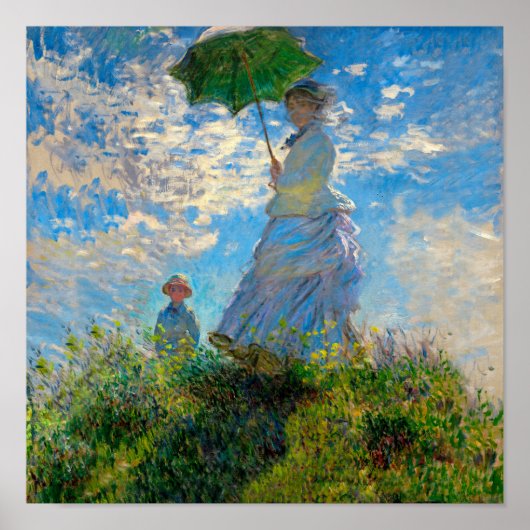 Poster Monet Woman Parasol Impressionism (Devant)