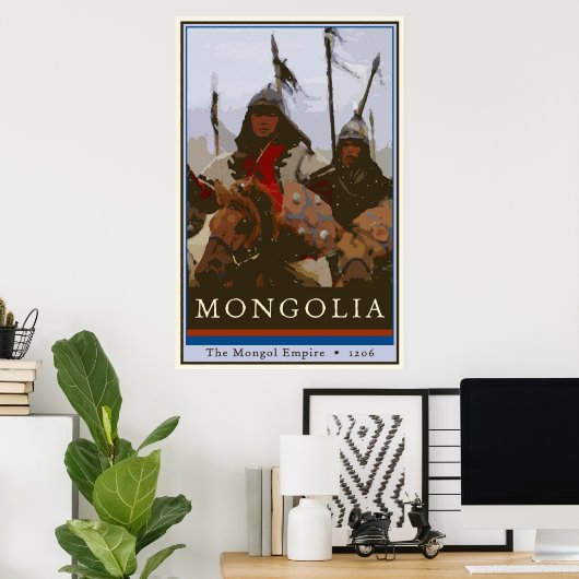 Poster Mongolie (Bureau à domicile)