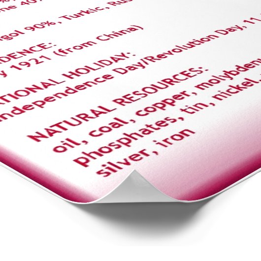 Poster Mongolie (Coin)