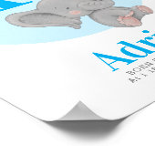 Poster mongramme éléphant nom de ballon pépinière mur art (Coin)