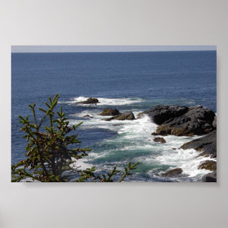 Poster Monhegan Cliff