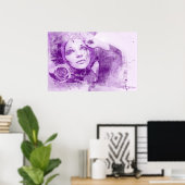 Poster Monique Et Rose - Grunge Art (Bureau à domicile)